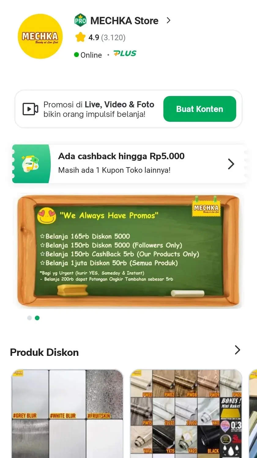 Tokopedia : MECHKA Store